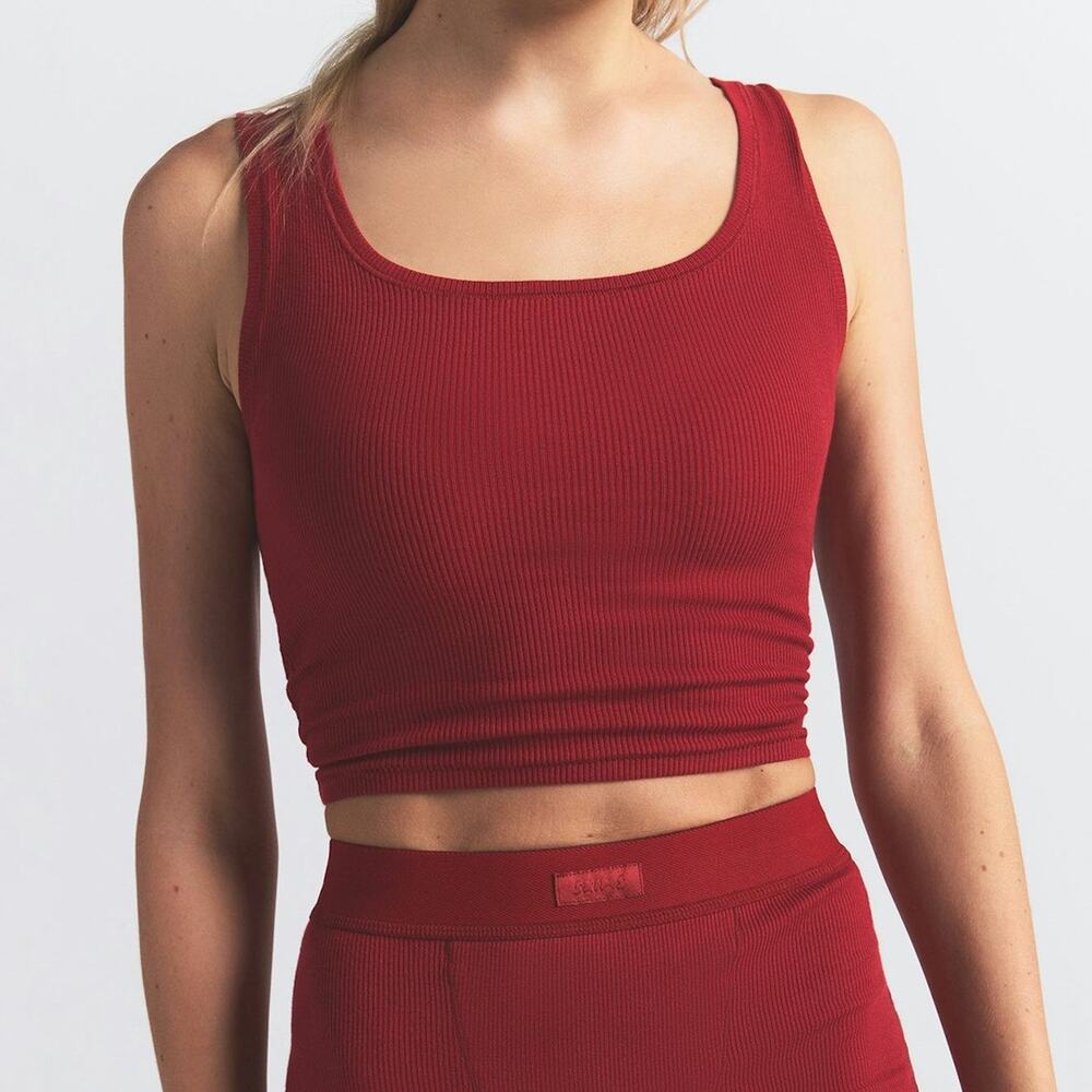 SKIMS COTTON RIB Tank - Brick Size L NWT #1628